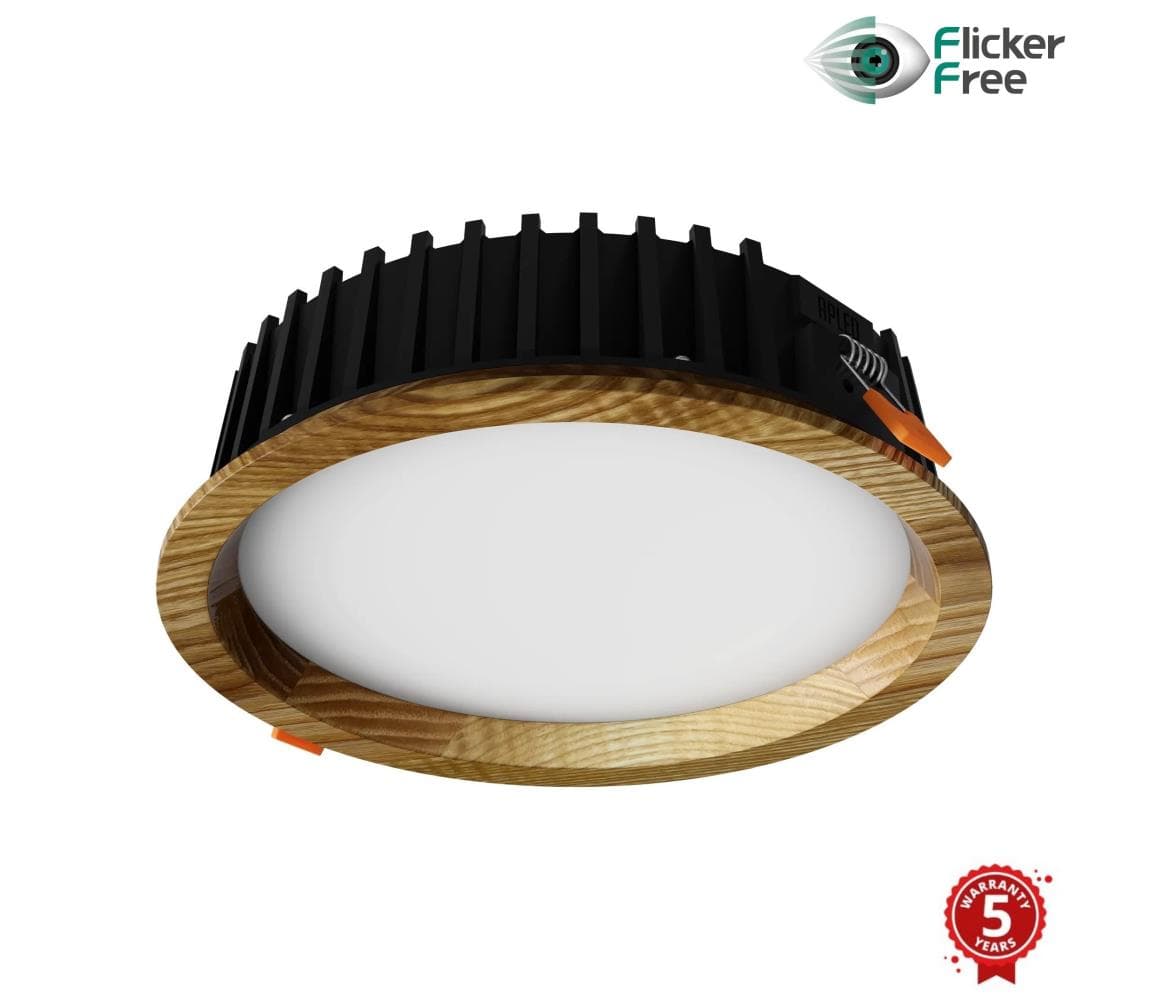APLED - LED Podhľadové RONDO WOODLINE LED/6W/230V 4000K pr. 15 cm jaseň masív 21277