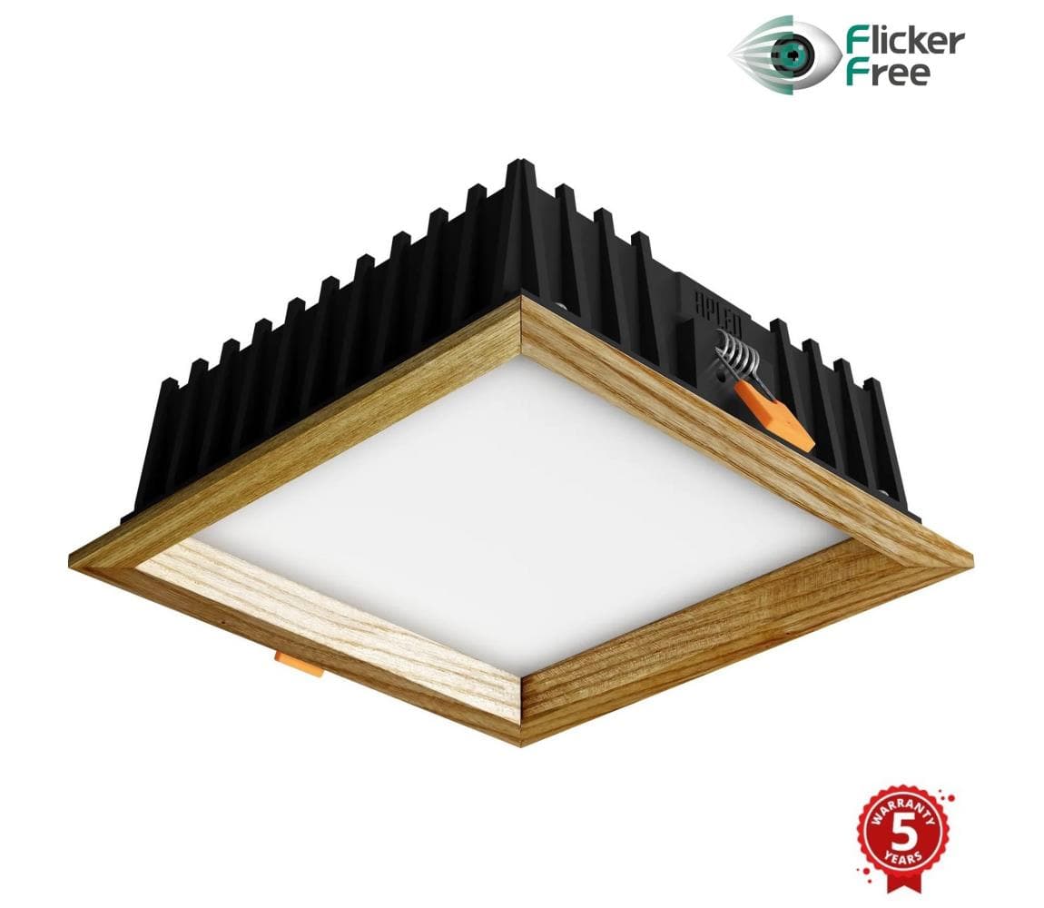 APLED - LED Podhľadové SQUARE WOODLINE LED/12W/230V 4000K 17x17 cm jaseň masív 21299