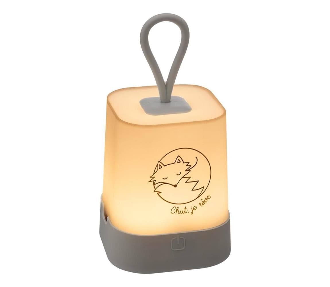 Atmosphera - LED Doty. detské nabíjateľné nočné svetlo RABBIT LED/3,7V 1200mAh sivé 8590828020073