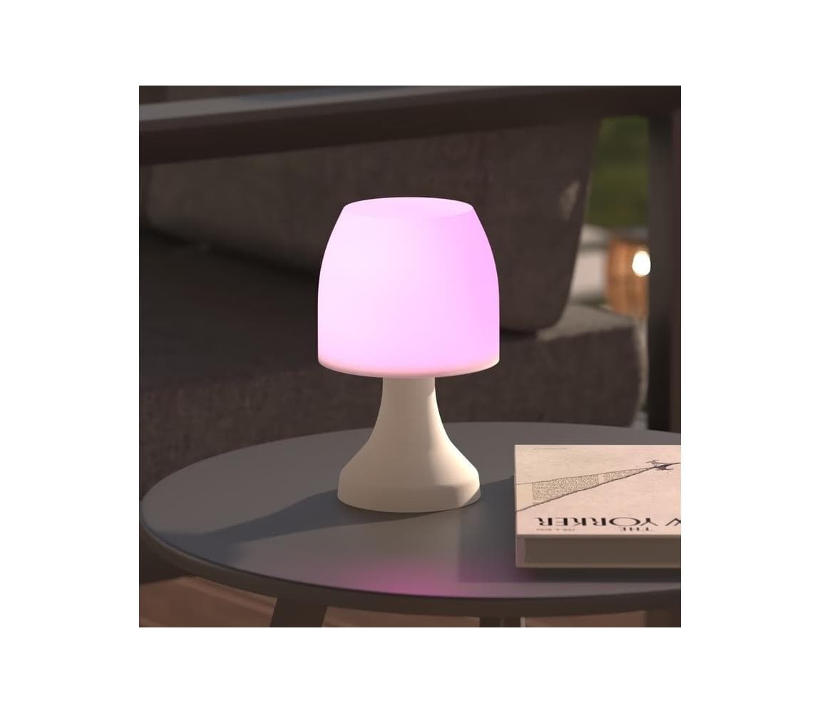 Atmosphera - LED RGB vonkajšia stolová lampa DOKK LED/3xAAA 19,5 cm IP44 116157A