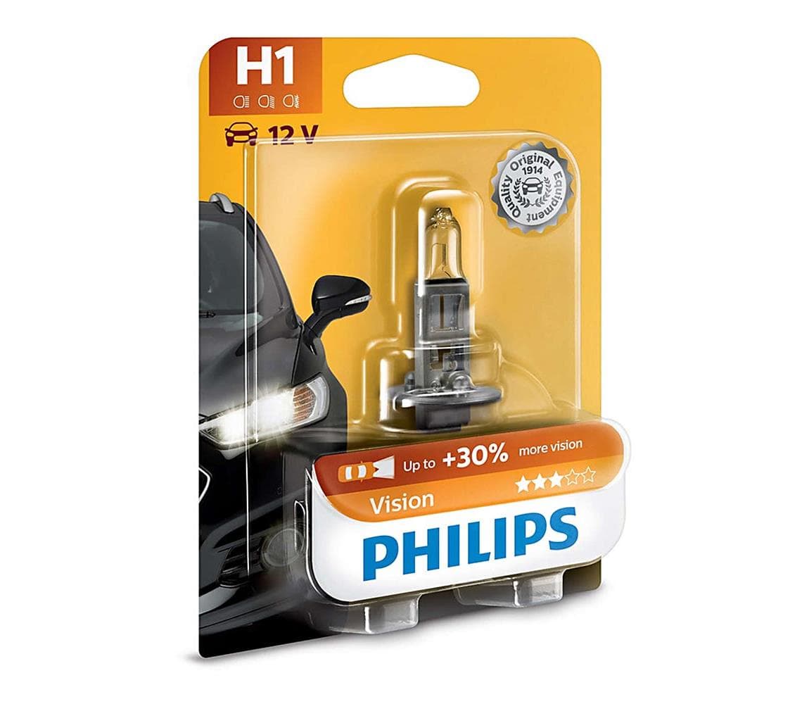 Autožiarovka Philips VISION 12258PRB1 H1 P14,5s/55W/12V Phil-12258PRB1