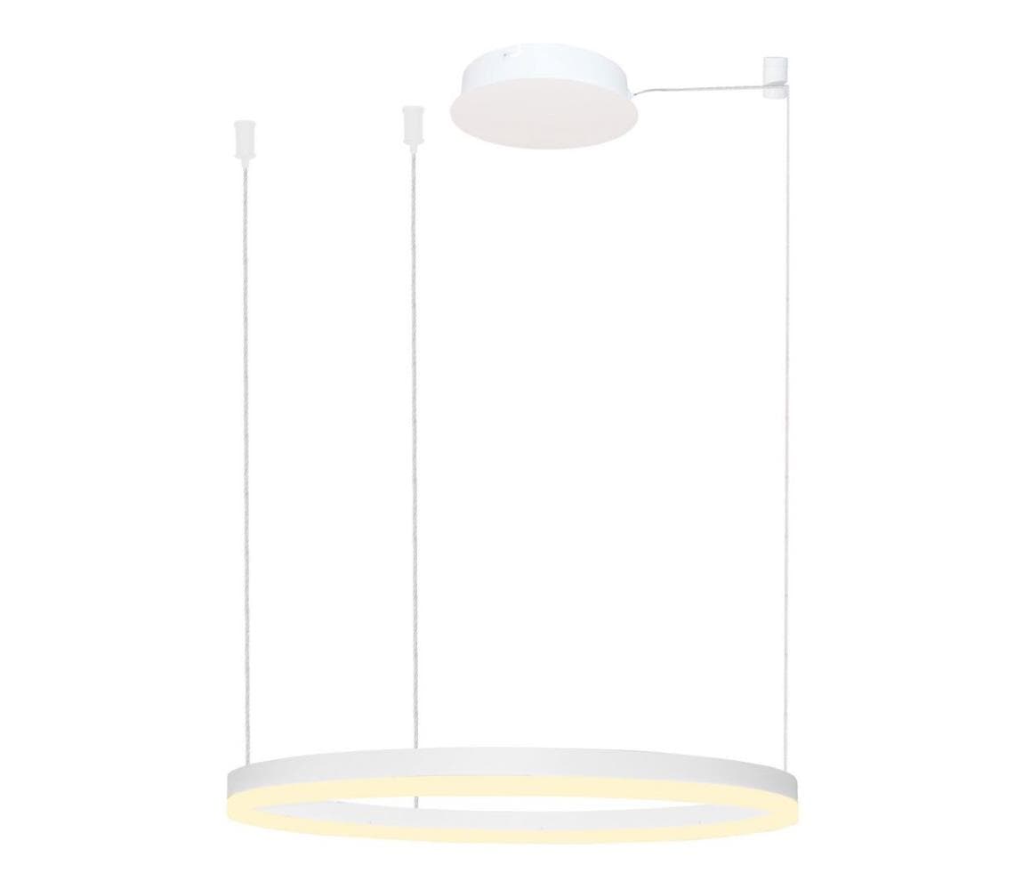 Azzardo - LED Stmievateľný luster na lanku HALO LED/56W/230V pr. 80 cm biela
