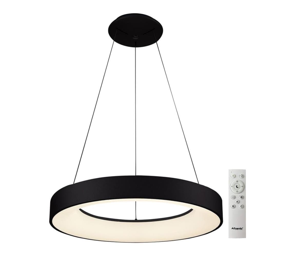 Azzardo - LED Stmievateľný luster na lanku SANTANA LED/80W/230V čierna + DO
