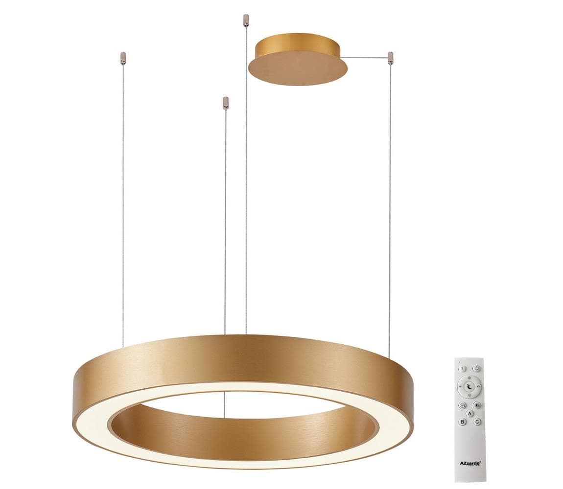 Azzardo - LED Stmievateľný luster na lanku MARCO LED/50W/230V zlatá + DO