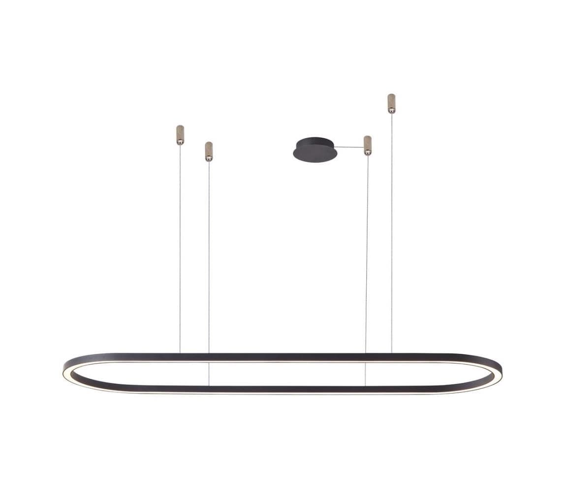 Azzardo - LED Stmievateľný luster na lanku ELENA LED/60W/230V 150 cm čierna