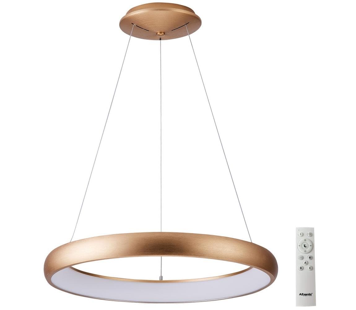 Azzardo - LED Stmievateľný luster na lanku ANTONIO LED/80W/230V zlatá + DO