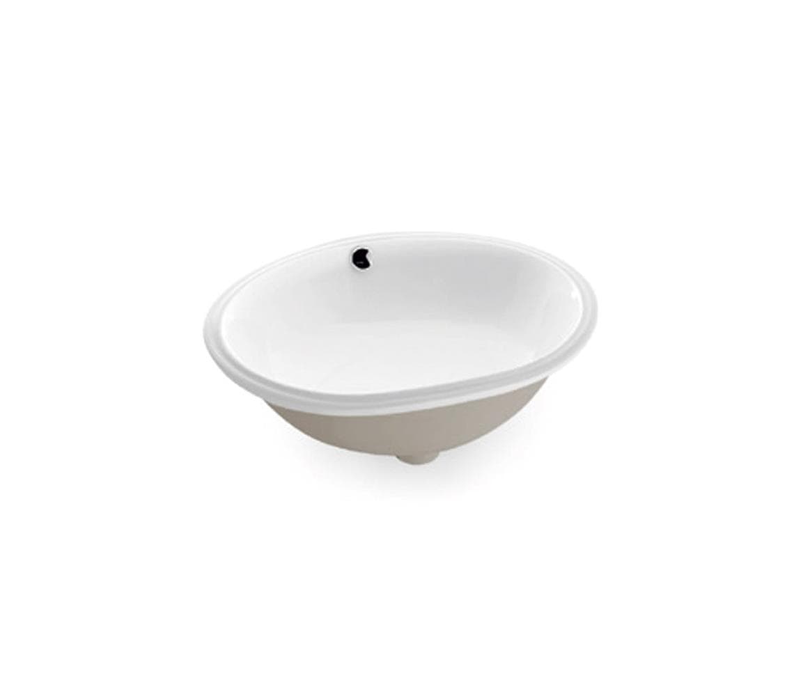 Bathco 0054 - Zapustené umývadlo MODENA 43,5x38,5 cm porcelán/biela 0054