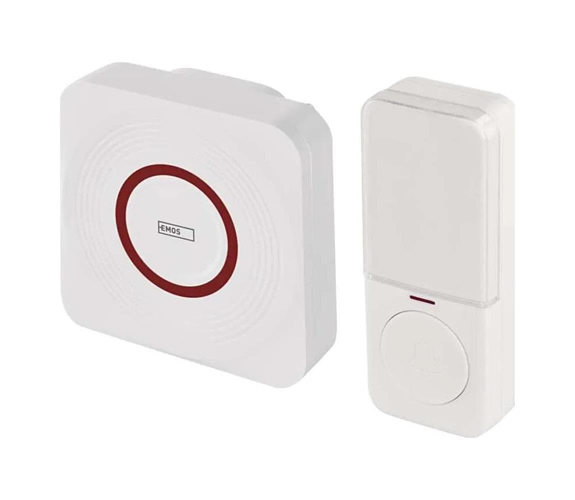 Bezdrôtový zvonček do zásuvky GoSmart 230V + 1xCR2032 biely Wi-Fi P5735WS