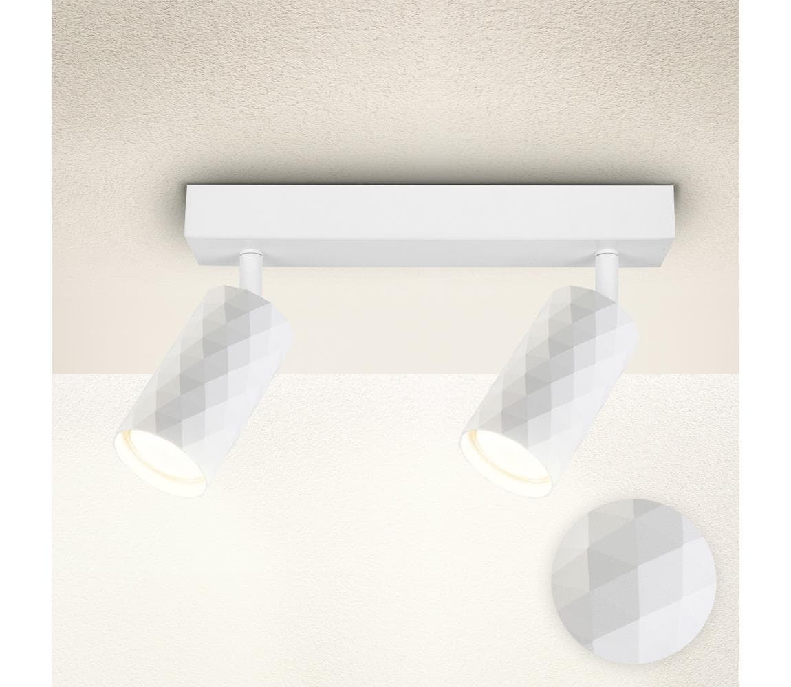 Brilagi - Bodové svietidlo SELE DIAMANT 2xGU10/30W/230V biela WO-DIA2-WHT