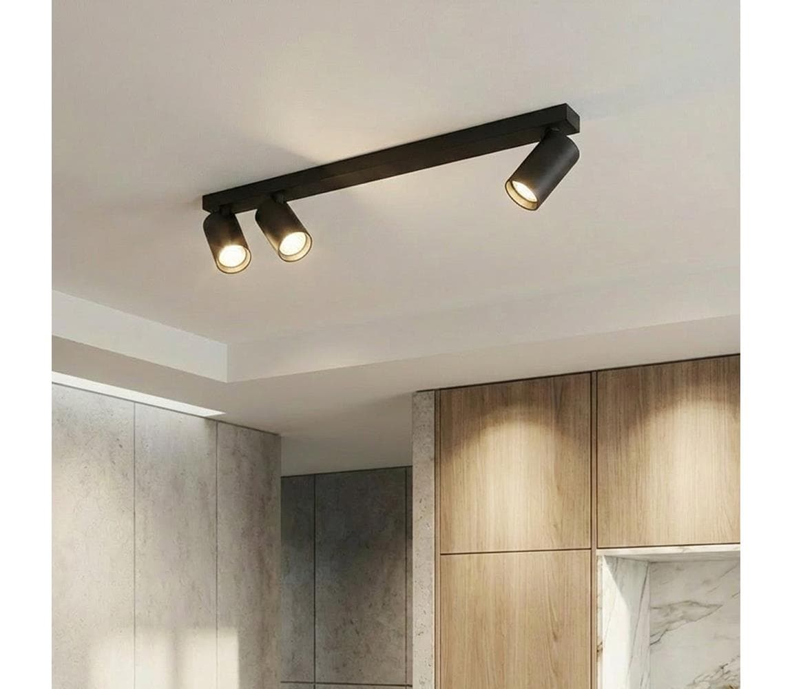 Brilagi - Bodové svietidlo SELE LONG 3xGU10/30W/230V čierna WO-SELE-SP09-BKL-OEM