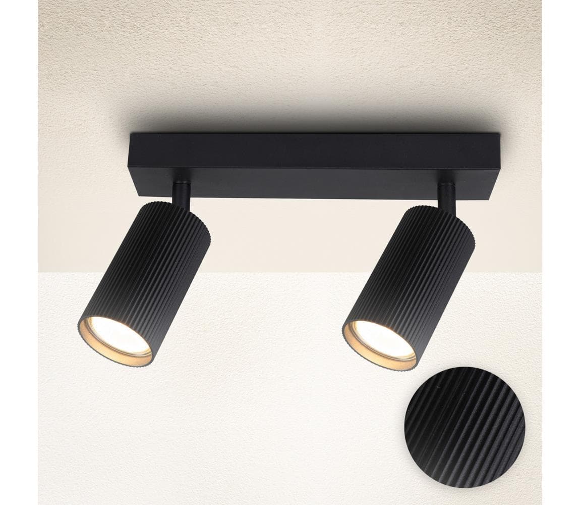 Brilagi - Bodové svietidlo SELE MODERN 2xGU10/30W/230V čierna WO-MOD2-BLK