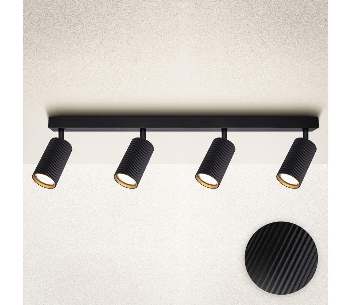 Brilagi - Bodové svietidlo SELE MODERN 4xGU10/30W/230V čierne WO-MOD4-BLK