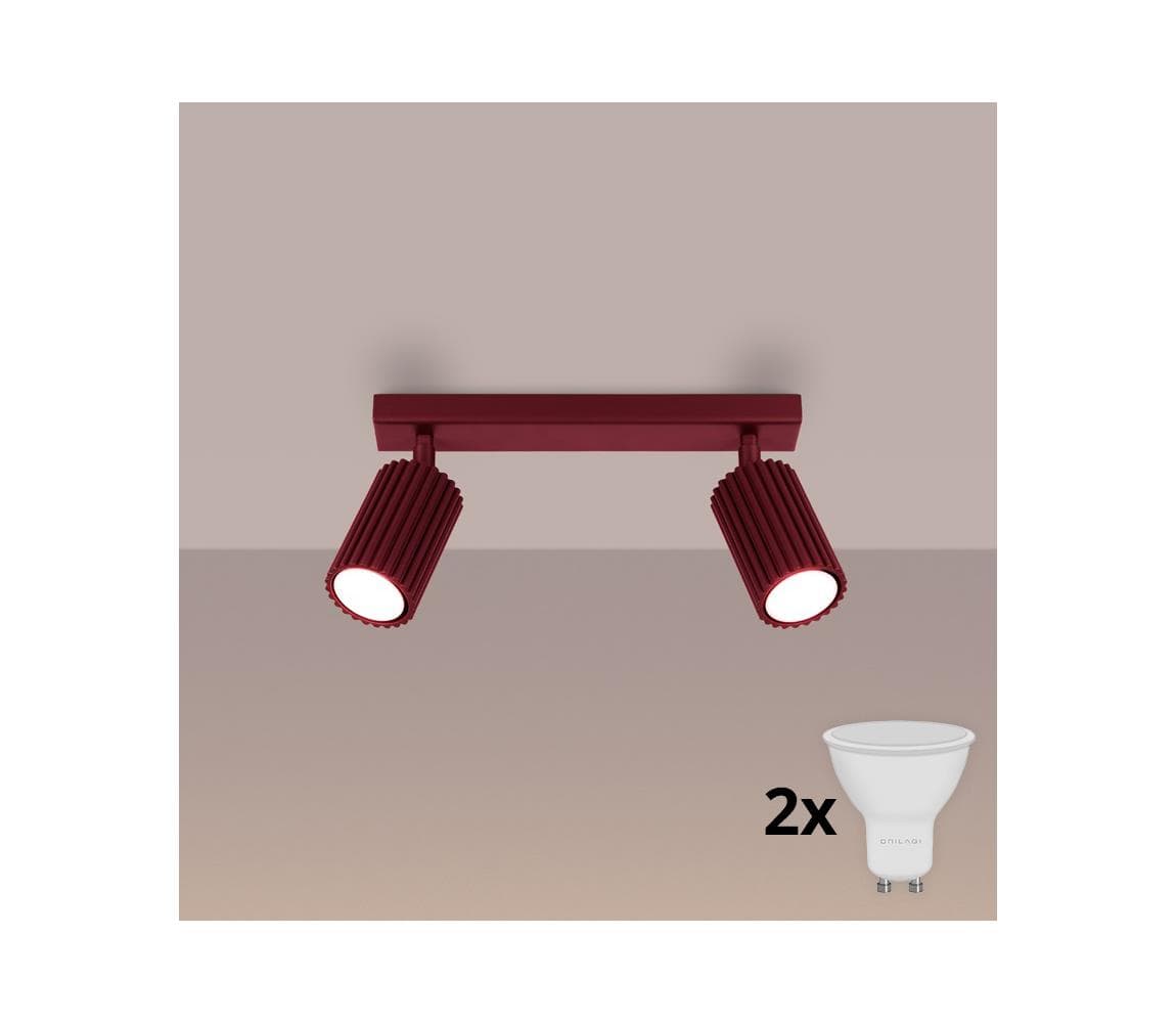 Brilagi - LED bodové svietidlo CRESTO 2xGU10/10W/230V burgundové BR.1922