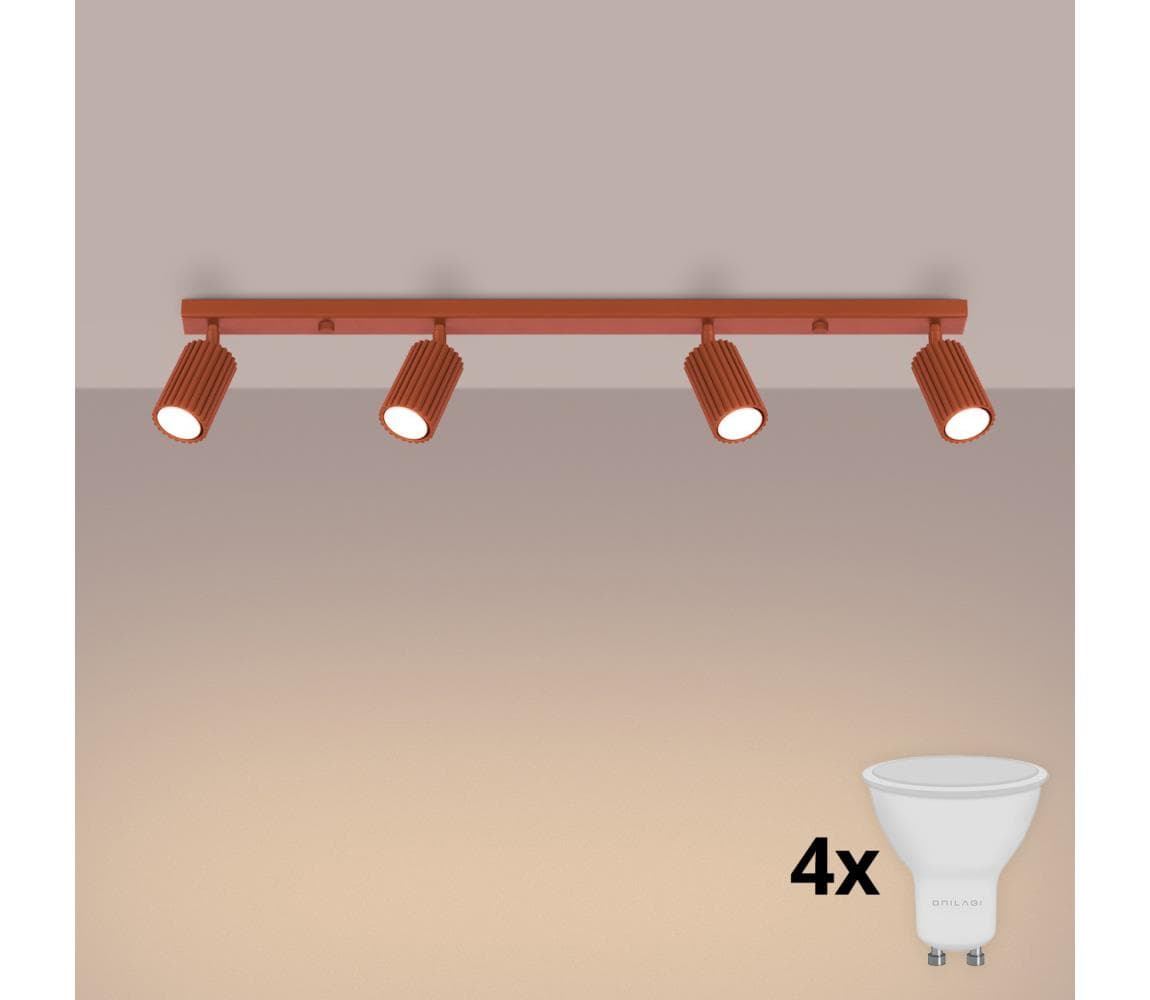 Brilagi - LED bodové svietidlo CRESTO 4xGU10/10W/230V červené BR.1641