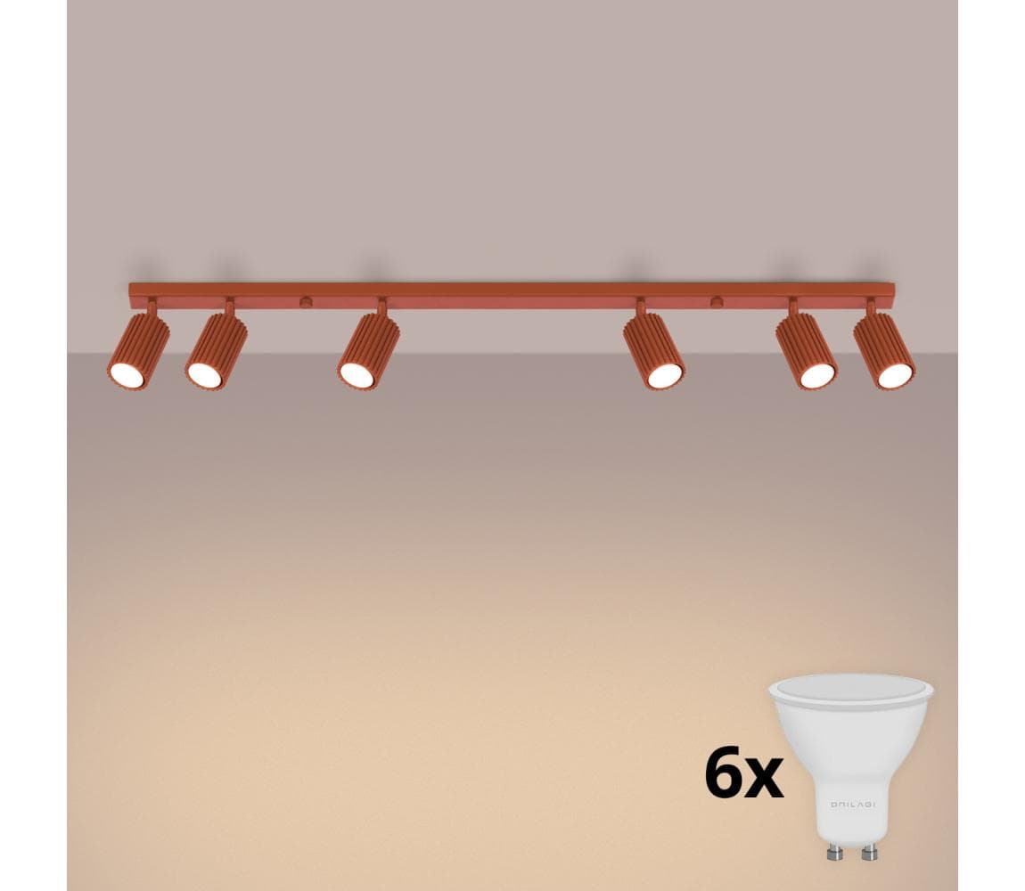 Brilagi - LED bodové svietidlo CRESTO 6xGU10/10W/230V červené BR.1642