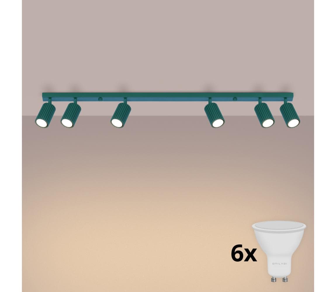 Brilagi - LED bodové svietidlo CRESTO 6xGU10/10W/230V tyrkysové BR.1951