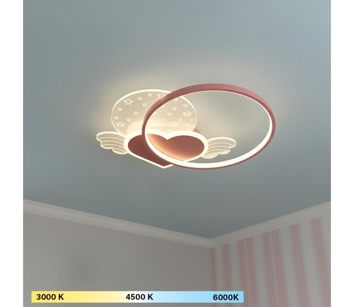 Brilagi - LED detské stropné svietidlo LOVE LED/48W/230V 3000/4500/6000K ružová BR1909-1