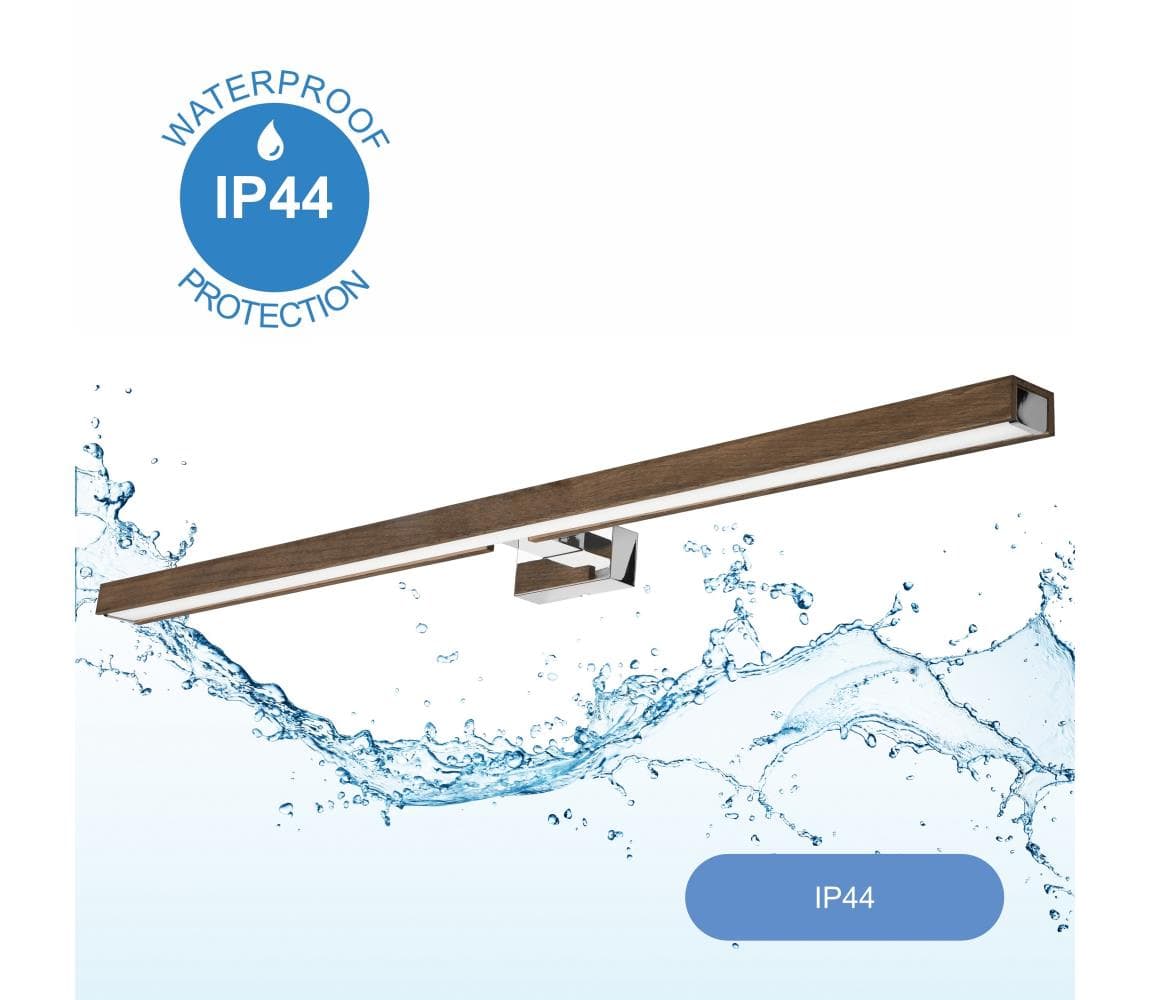 Brilagi-LED Kúpeľňové osvetlenie zrkadla WOODY MIRROR LED/15W/230V IP44 dub/chro 8590828610151