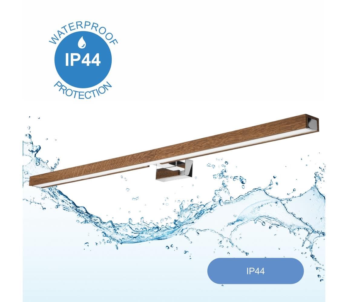 Brilagi-LED Kúpeľňové osvetlenie zrkadla WOODY MIRROR LED/15W/230V IP44 dub/chro 8590828610168