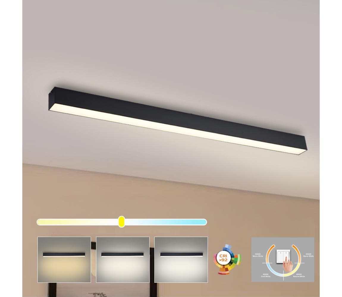 Brilagi - LED Kúpeľňové stropné svietidlo SLEEKLINE LED/40W/230V čierne IP44 BRI472
