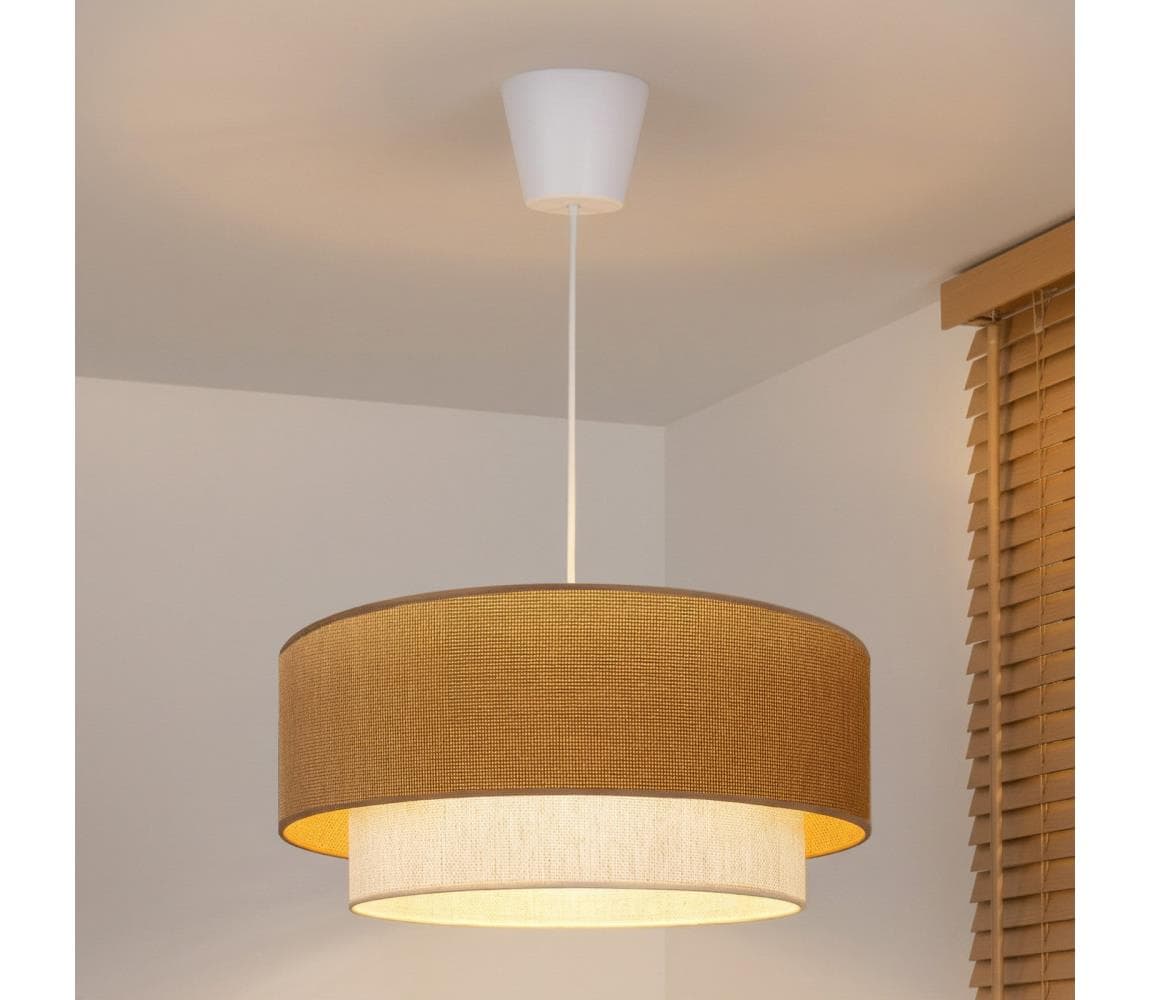 Brilagi - LED luster na lanku BOHO ECO 1xE27/10W/230V pr. 40 cm béžová/krémová 8590828052432
