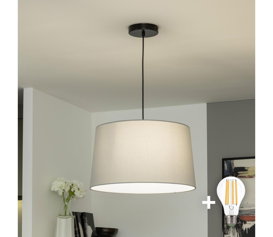 Brilagi - LED luster na lanku CERIA 1xE27/40W/230V priemer 45 cm šedý BG3987+EG781042