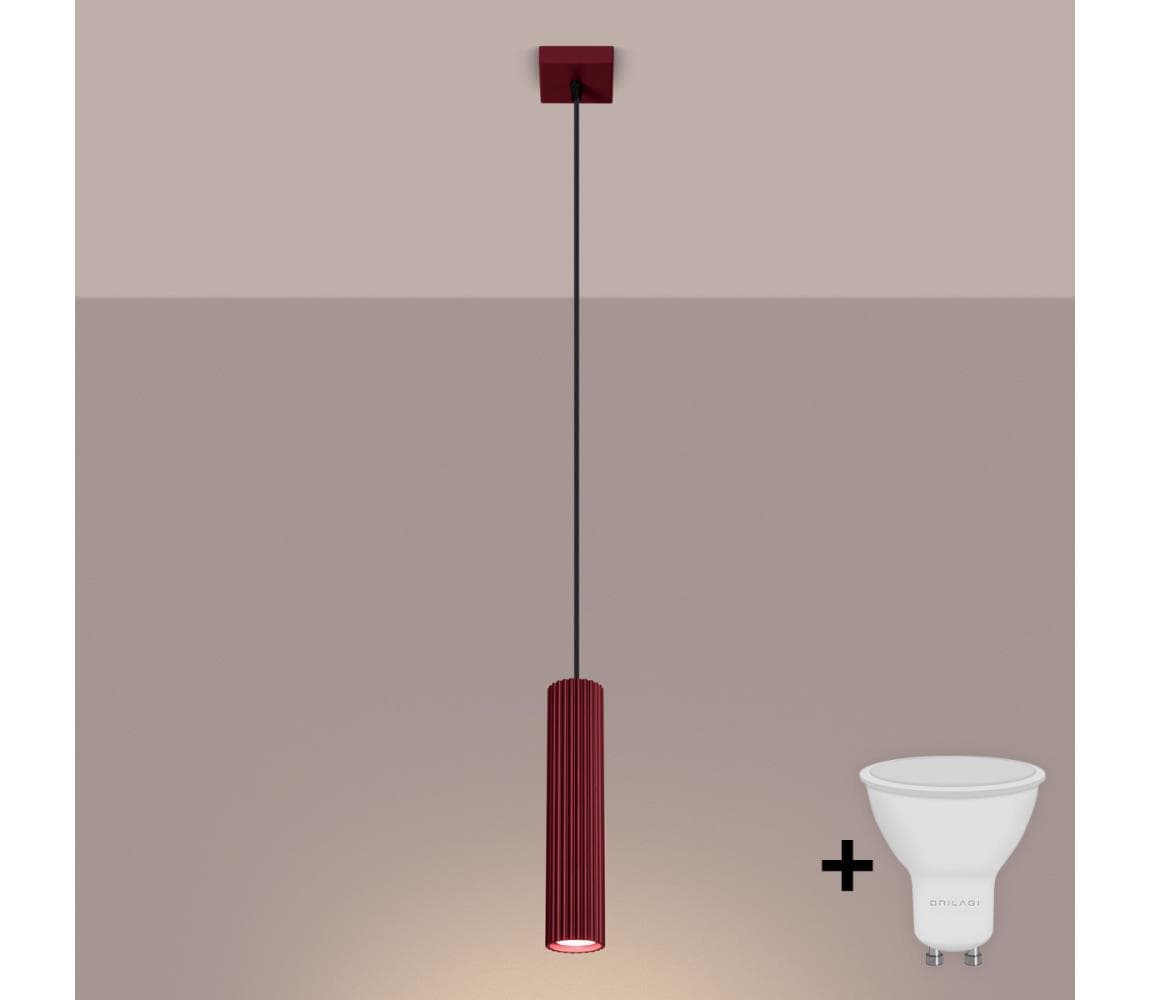 Brilagi - LED luster na lanku CRESTO 1xGU10/10W/230V bordová BR.1918