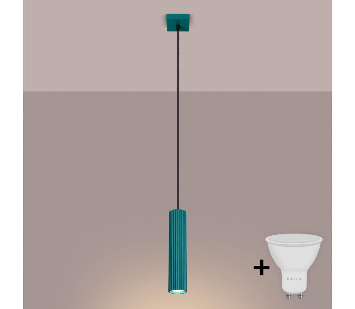 Brilagi - LED luster na lanku CRESTO 1xGU10/10W/230V tyrkysový BR.1944