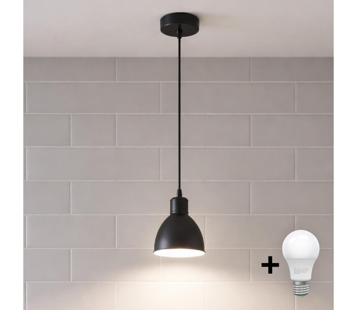 Brilagi - LED luster na lanku RIDDY 1xE27/60W/230V čierna 8590828027799
