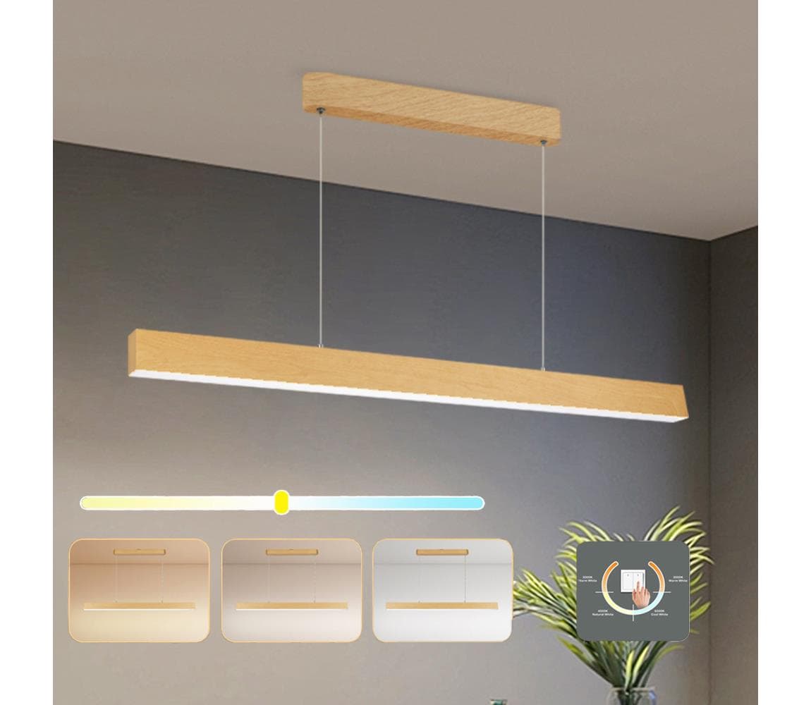 Brilagi - LED luster na lanku SLEEKLINE LED/40W/230V 3000/4500/6000K dubový dekor BRI360