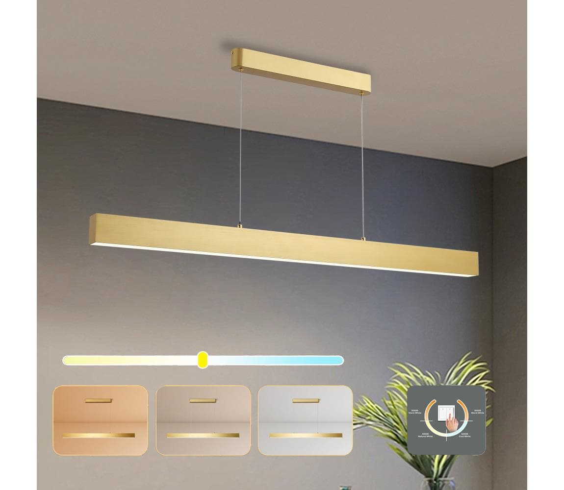 Brilagi - LED Luster na lanku SLEEKLINE LED/40W/230V 3000/4500/6000K zlatá BRI108