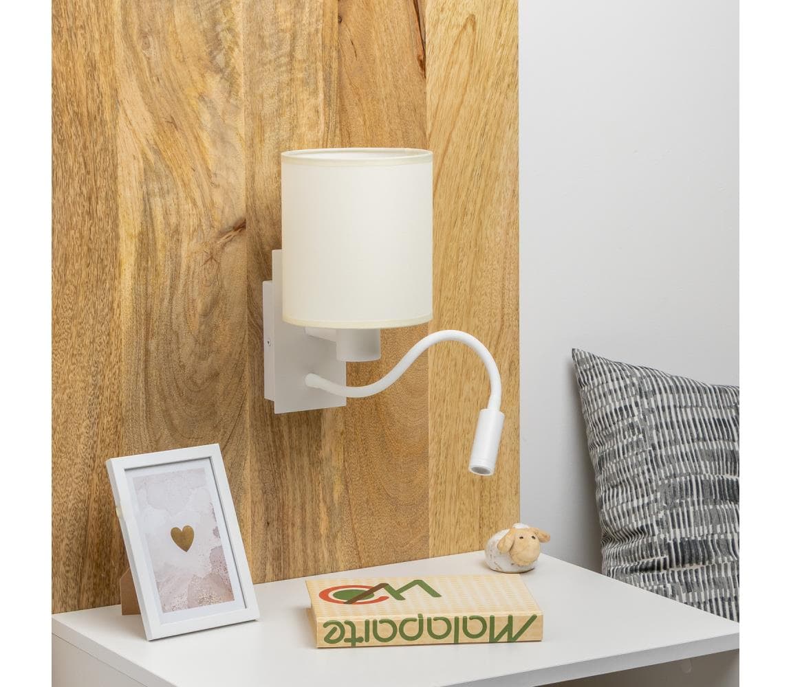 Brilagi - LED Nástenná lampa NUBILA 1xE27/25W/230V + LED/3W biela/krémová BG1559+BG1585