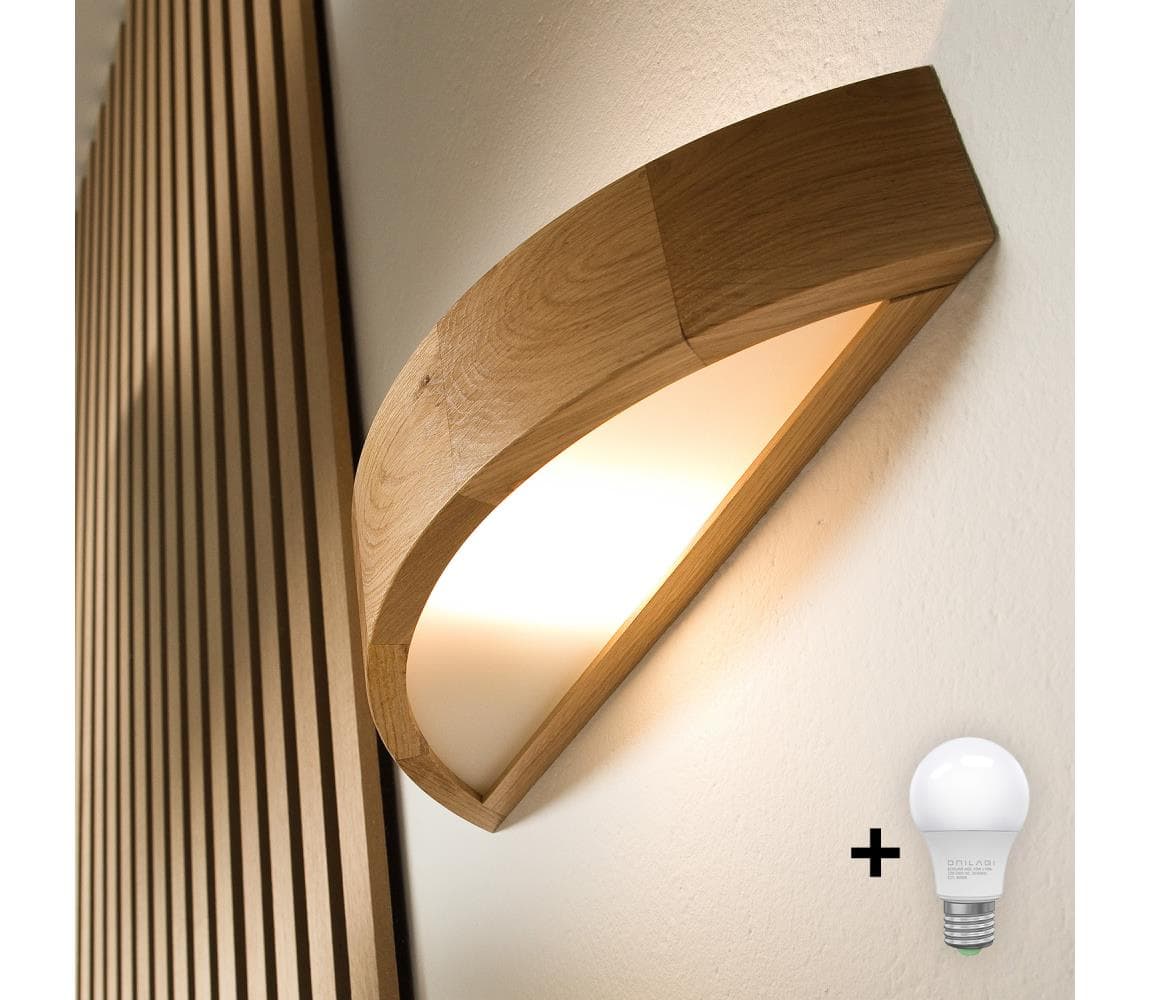 Brilagi - LED nástenné svietidlo CARVALHO 1xE27/15W/230V dub 8590828606710