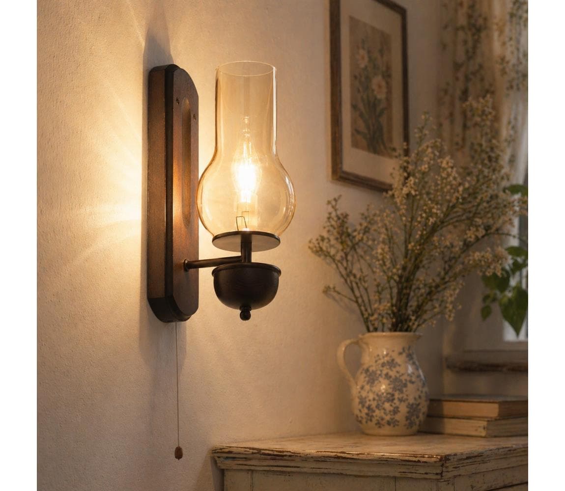 Brilagi - LED Nástenné svietidlo COTTAGE 1xE14/40W/230V buk/hnedá BG1502+BG2273