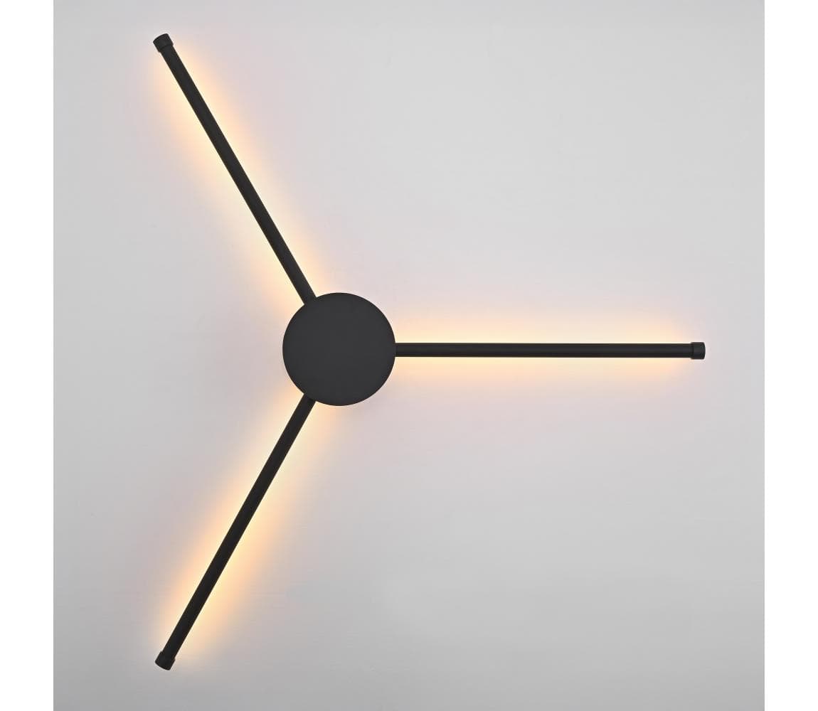 Brilagi - LED Nástenné svietidlo LUGO TRE LED/14W/230V čierna WO-DIY-14-BLK