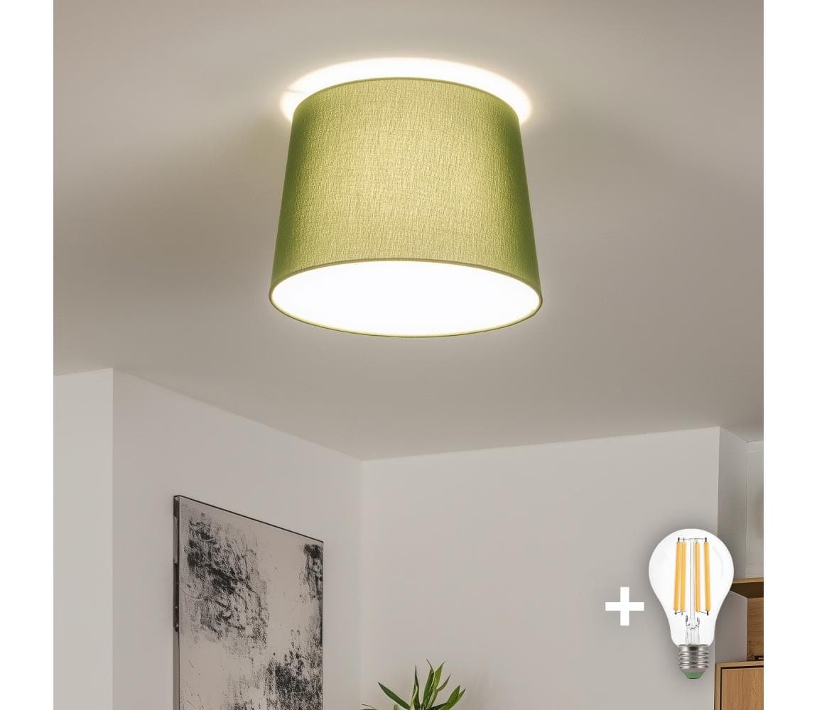 Brilagi - LED prisadené stropné svietidlo CERIA 1xE27/40W/230V, priemer 30 cm, zelené BG3988+EG781039