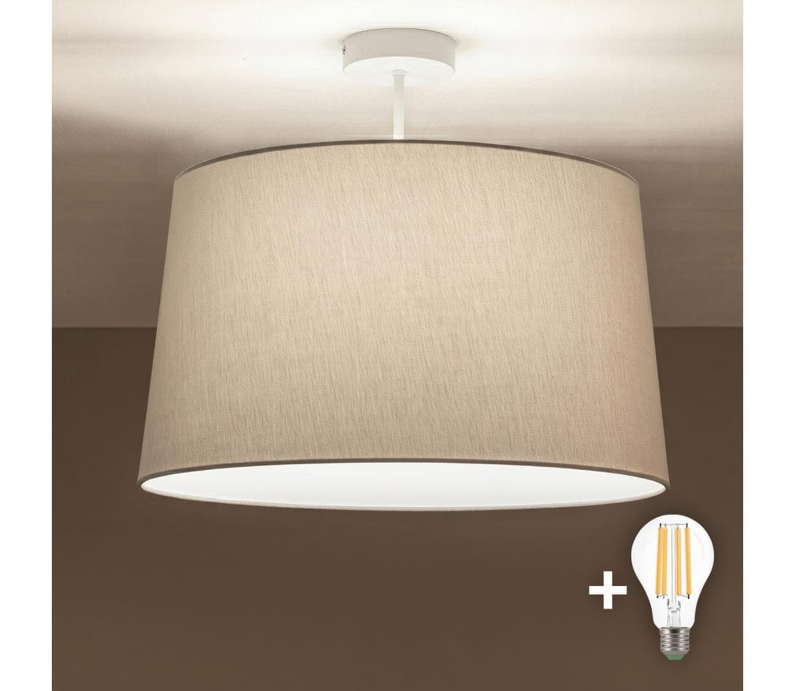 Brilagi - LED prisadený luster CERIA 1xE27/60W/230V priemer 45 cm biela/šedá BG3992+EG781042