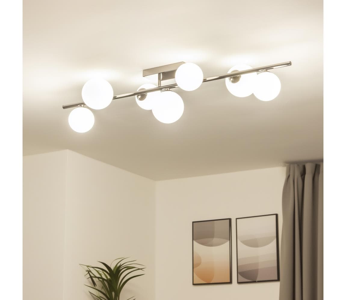 Brilagi - LED Prisadený luster MILLA 7xG9/3W/230V čierny chróm/biela 7010-7CW