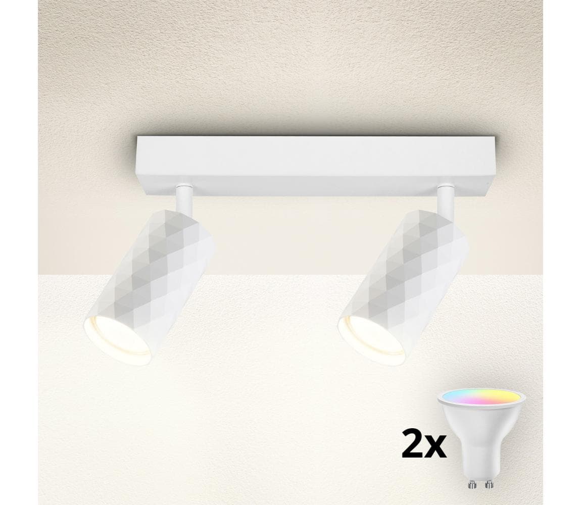 Brilagi - LED RGBW stlmiteľné bodové svietidlo SELE DIAMANT 2xGU10/4,8W/230V biele BG2854+2xAI2382