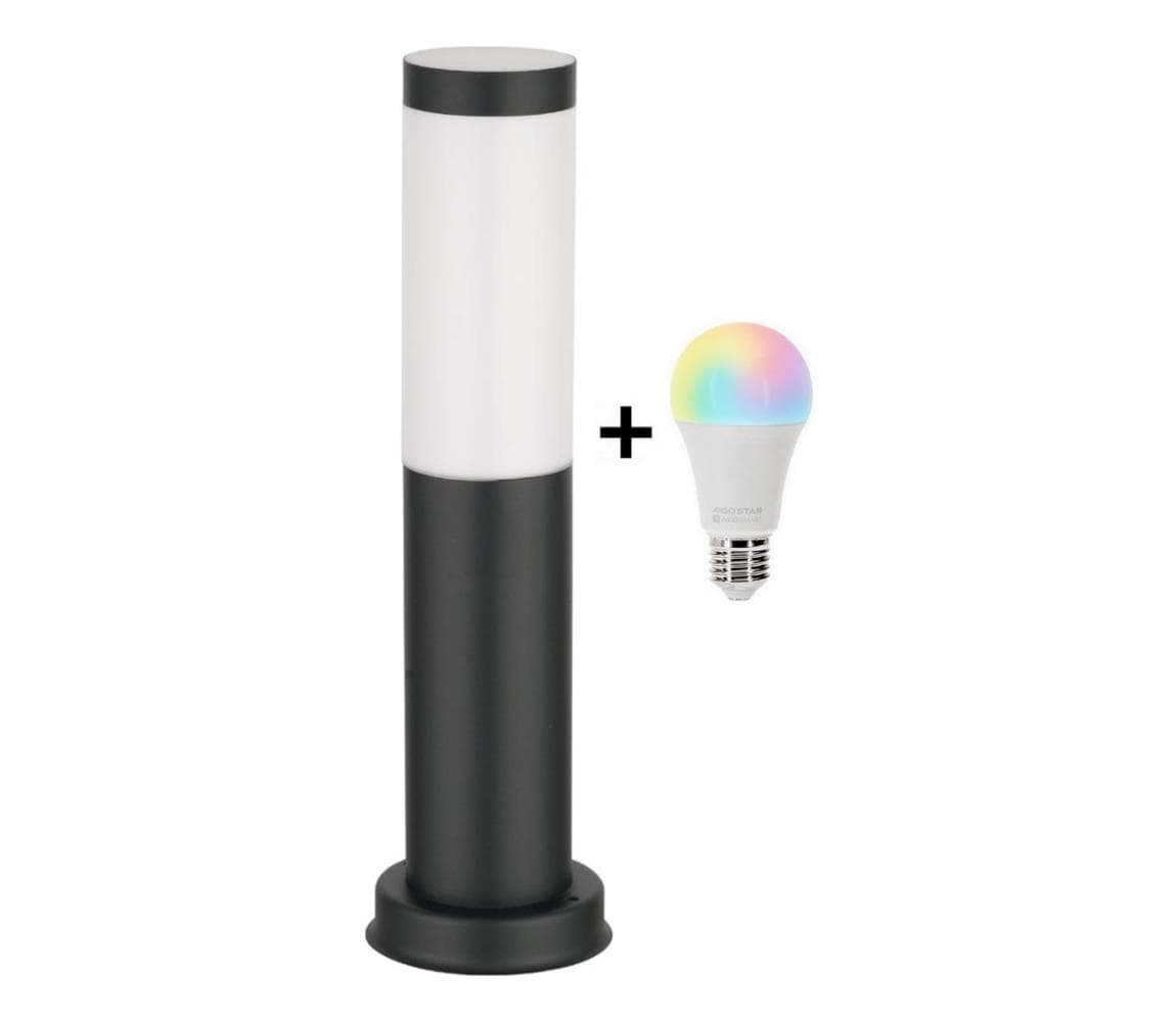Brilagi - LED RGBW Vonkajšie svietidlo 1xE27/9W/230V 40 cm IP44 čierna BG3936+AI0819