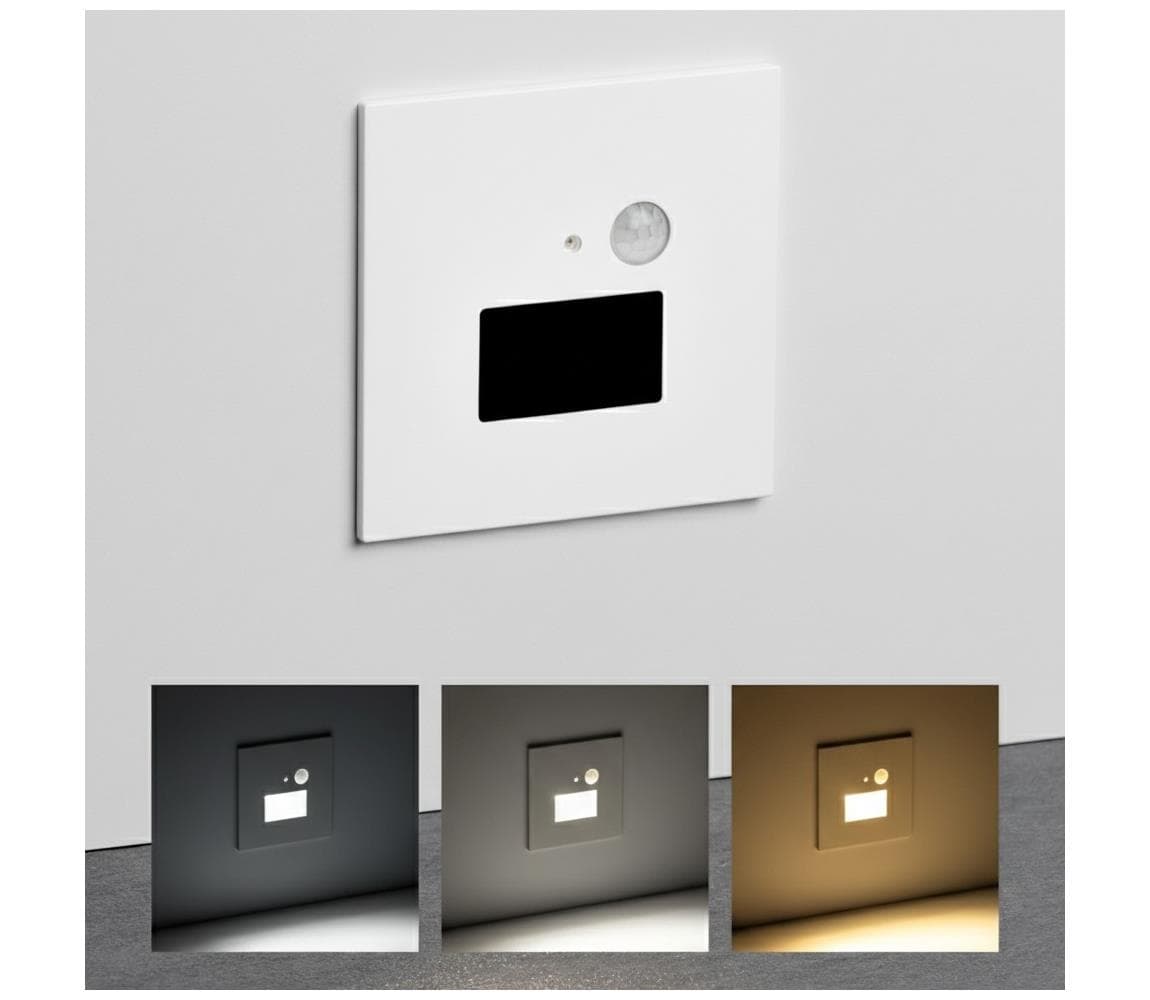 Brilagi - LED schodiskové svietidlo s pohybovým senzorom JACK LED/3W/230V 3000/4000/6500K biela GXDO093