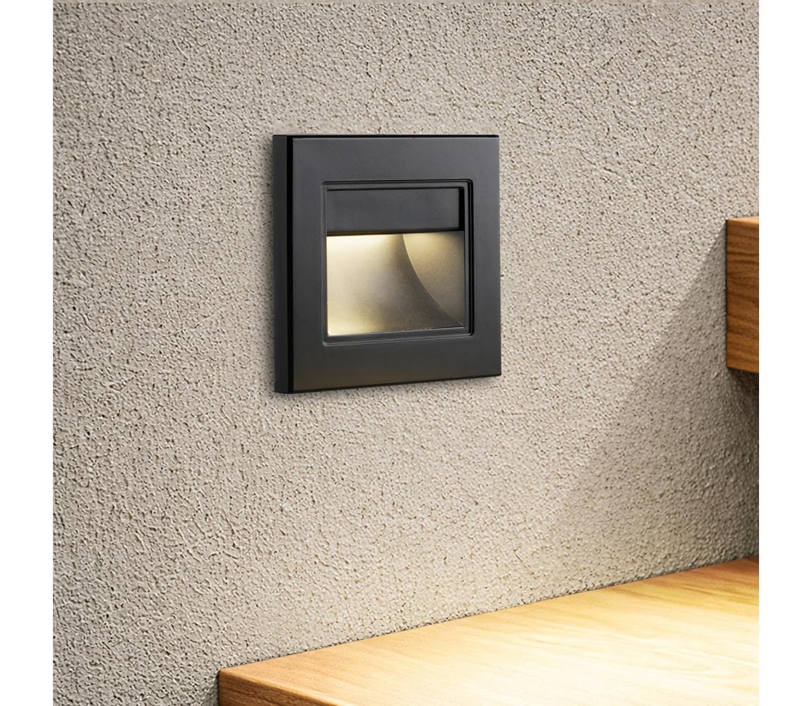 Brilagi - LED schodiskové svietidlo STEP LIGHT LED/1,5W/230V IP44 čierne BRI837