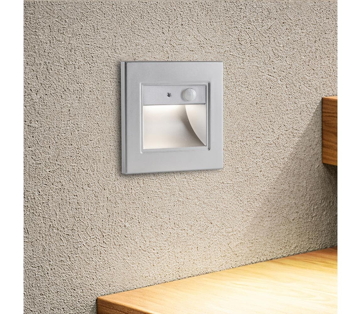 Brilagi - LED schodové svietidlo so snímačom STEP LIGHT LED/1,5W/230V IP44 strieborné BRI842