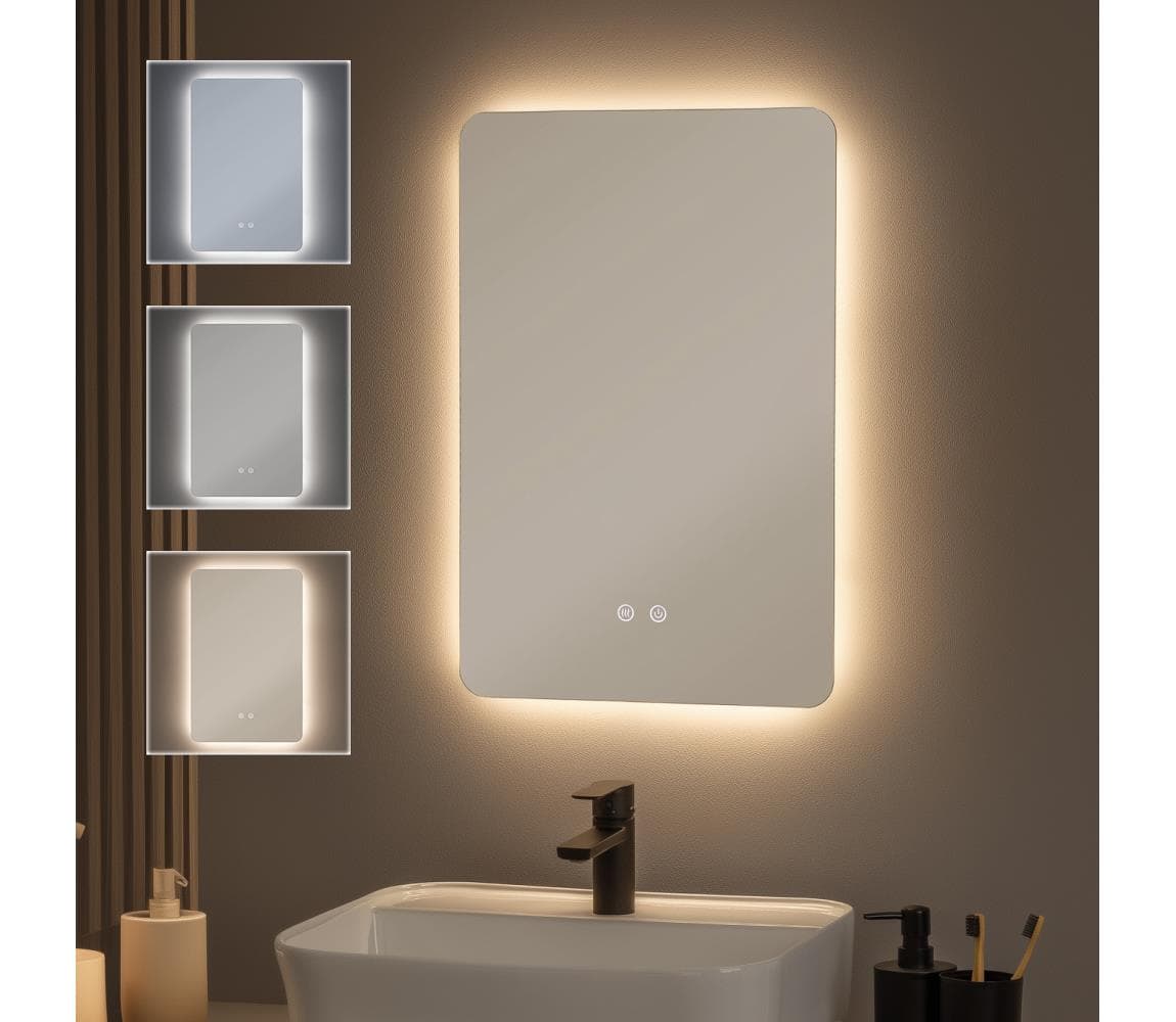 Brilagi - LED stmievateľné kúpeľňové vyhrievané zrkadlo s podsvietením DIANA LED/13W/230V 60x40 cm IP44 FG-GM1106-D6040-13W