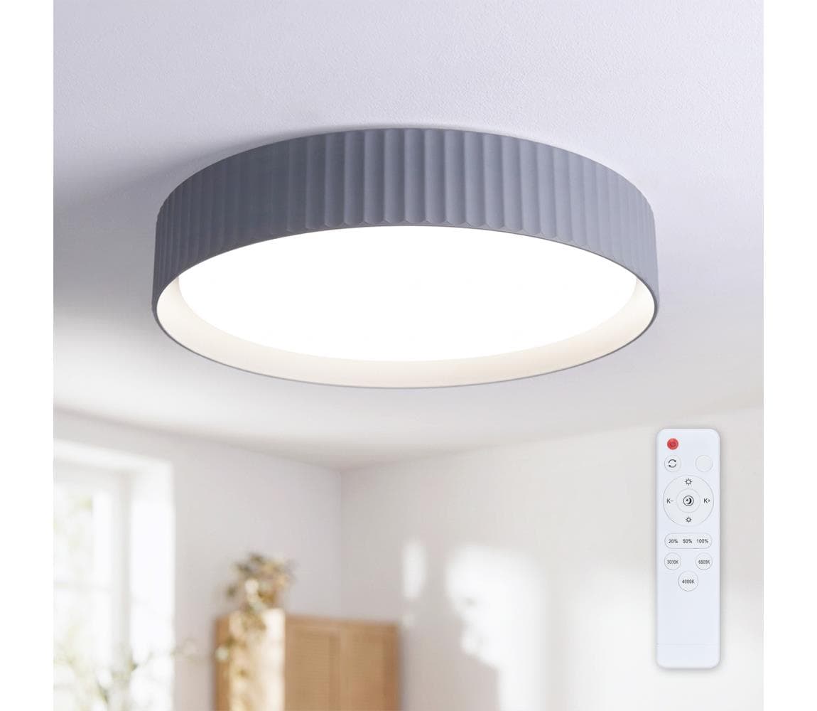 Brilagi - LED stmievateľné stropné svietidlo LUCIA LED/48W/230V pr. 41 cm sivé+DO WO800-OEM39-40