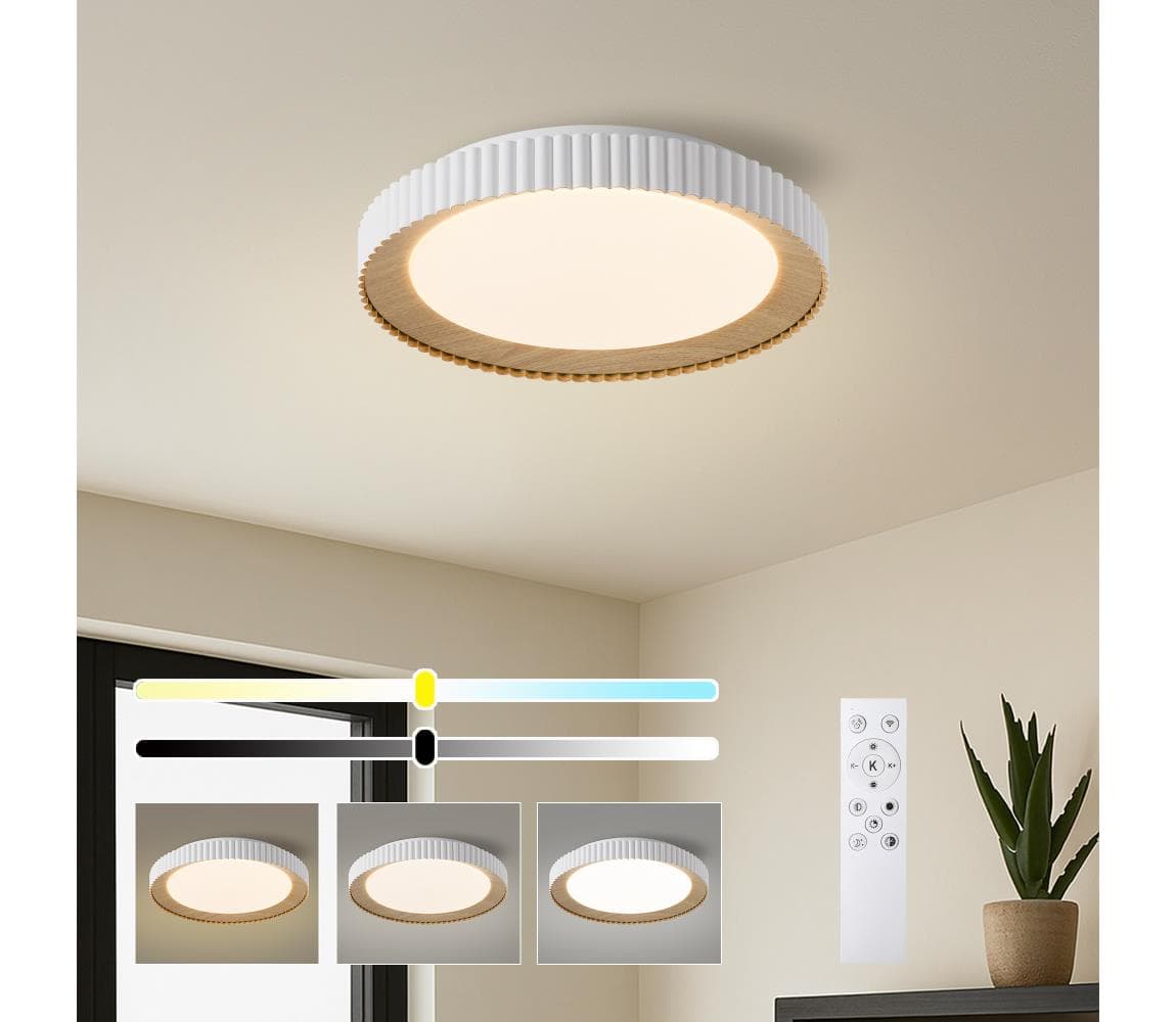 Brilagi - LED stmievateľné stropné svietidlo NEXO LED/48W/230V 3000–6000K biela, priemer 43 cm + diaľkové ovládanie BRI864