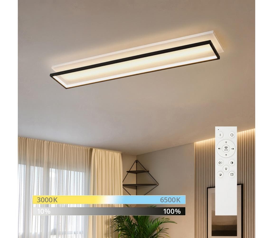 Brilagi - LED stmievateľné stropné svietidlo OUTLINE LED/90W/230V 18x100 cm biela/čierna +DO BRGJ8321-1000