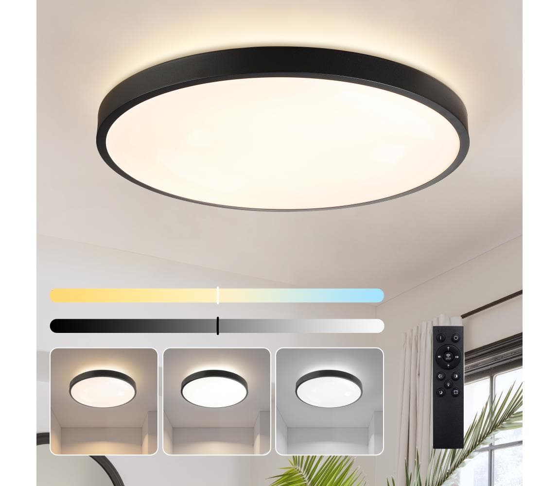 Brilagi - LED stmievateľné svietidlo GLASS POOL DOUBLE LED/80W/230V 60 cm čierna + DO BRI749