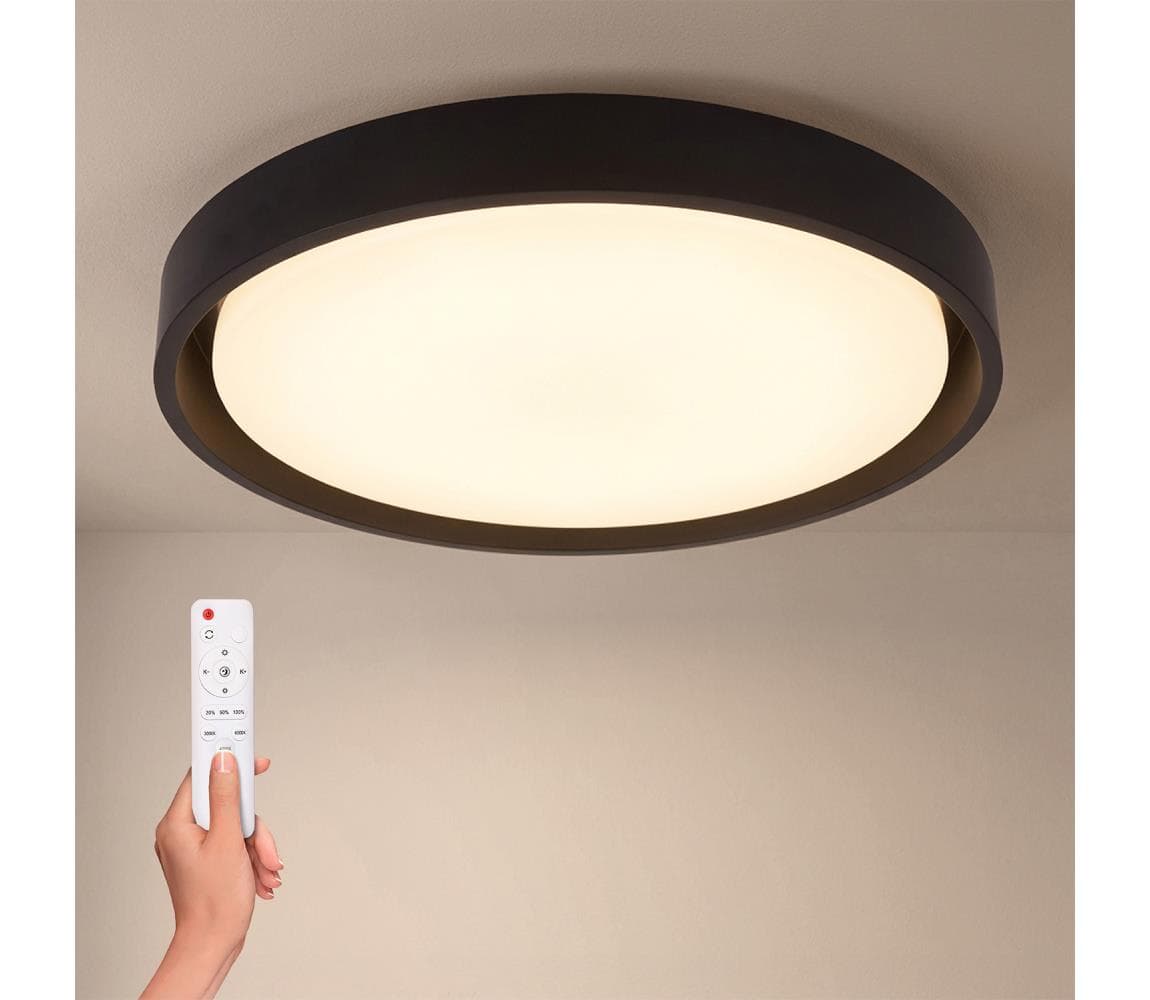 Brilagi - LED stmievateľné svietidlo MATTEO LED/48W/230V 3000–6500K pr. 41 cm čierne +DO WO800-OEM29-40