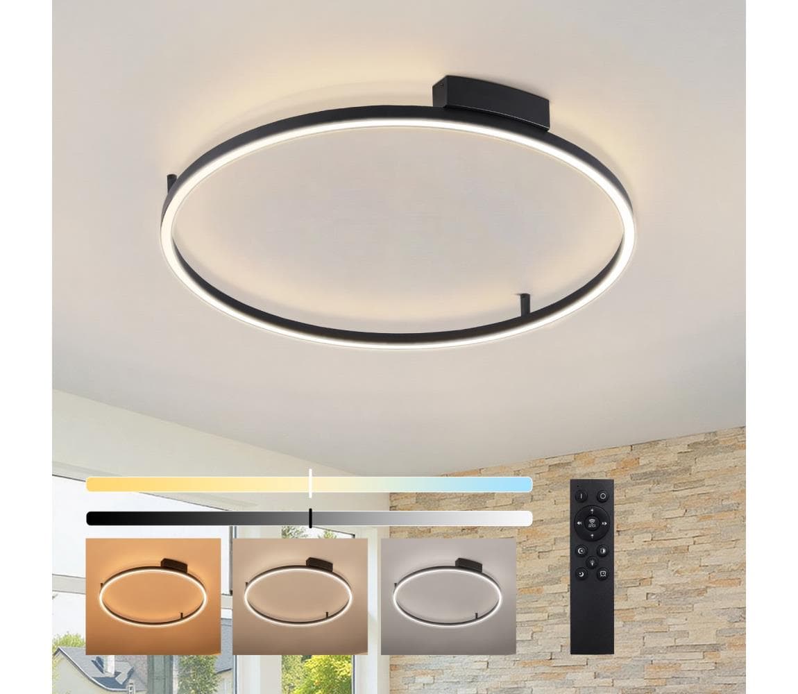 Brilagi - LED stmievateľné svietidlo PORTOFINO LED/60W/230V pr. 80 cm čierna + DO BRI519